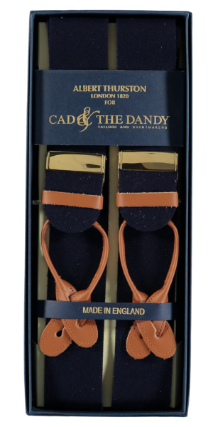 albert-thurston-boxcloth-braces-navy-tan albert-thurston-boxcloth-braces-navy-tan