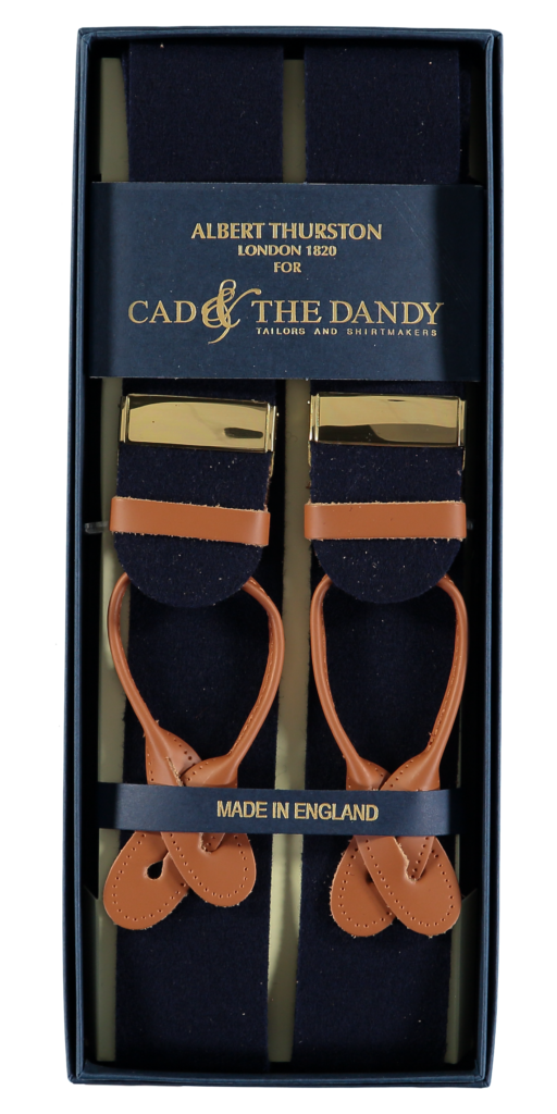 albert-thurston-boxcloth-braces-navy-tan albert-thurston-boxcloth-braces-navy-tan
