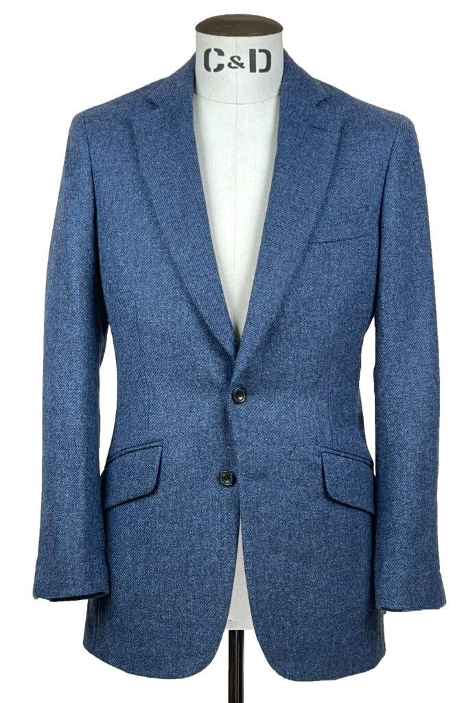 Delt Blue Tweed Jacket Front