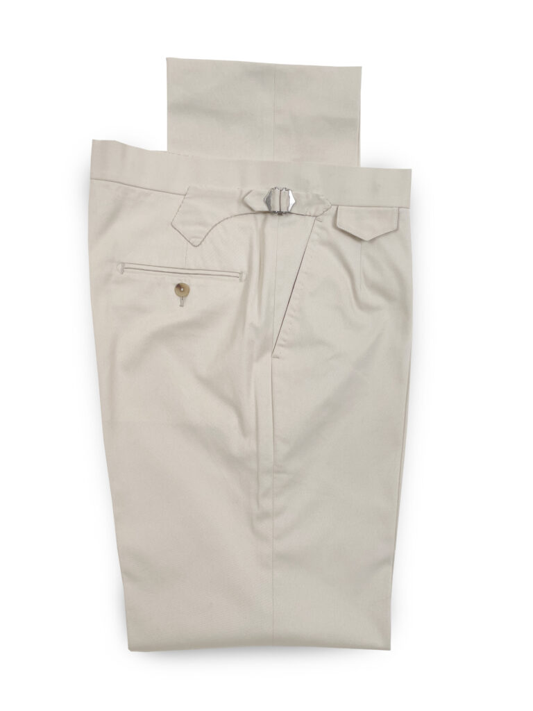 Cotton Mix Trouser - Cream