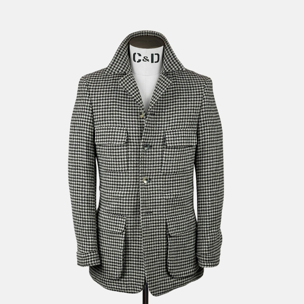 Cream Houndstooth Safari Front