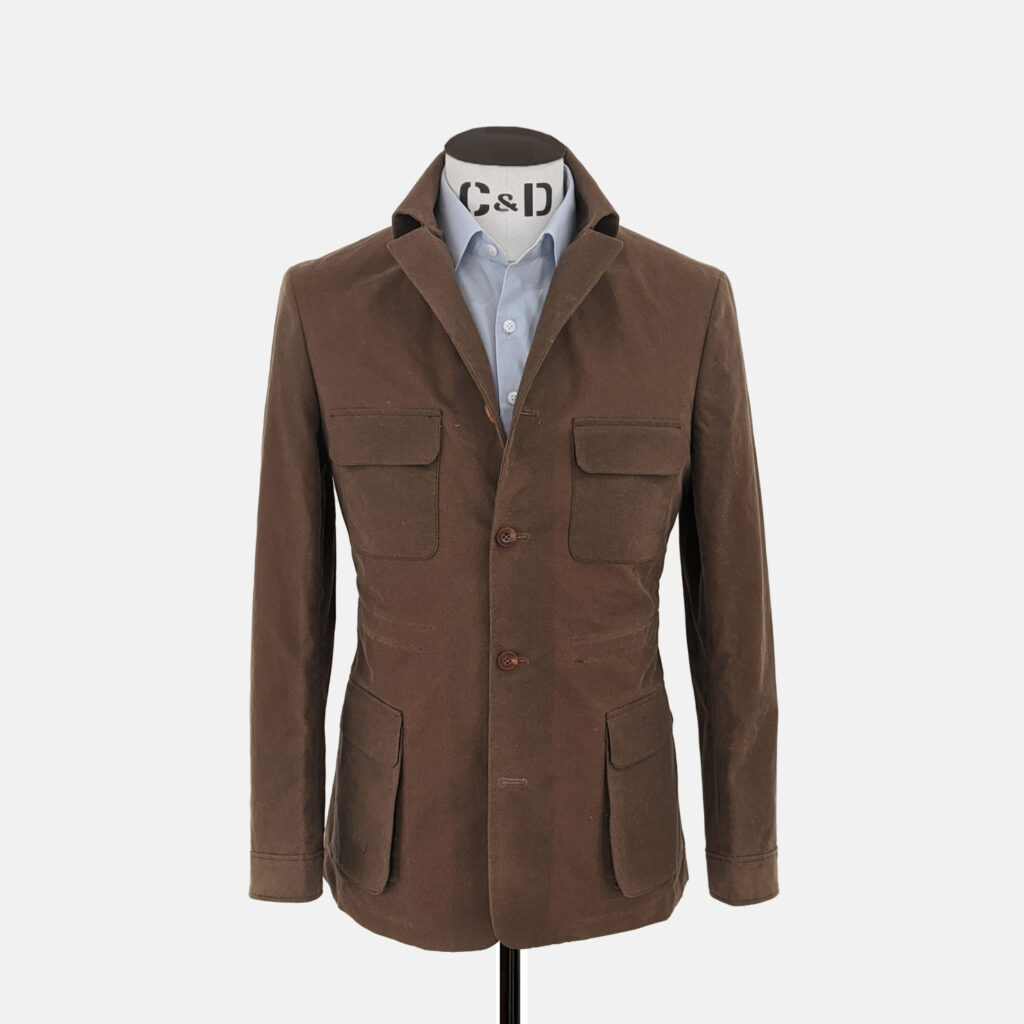 Tan Wax Jacket Front