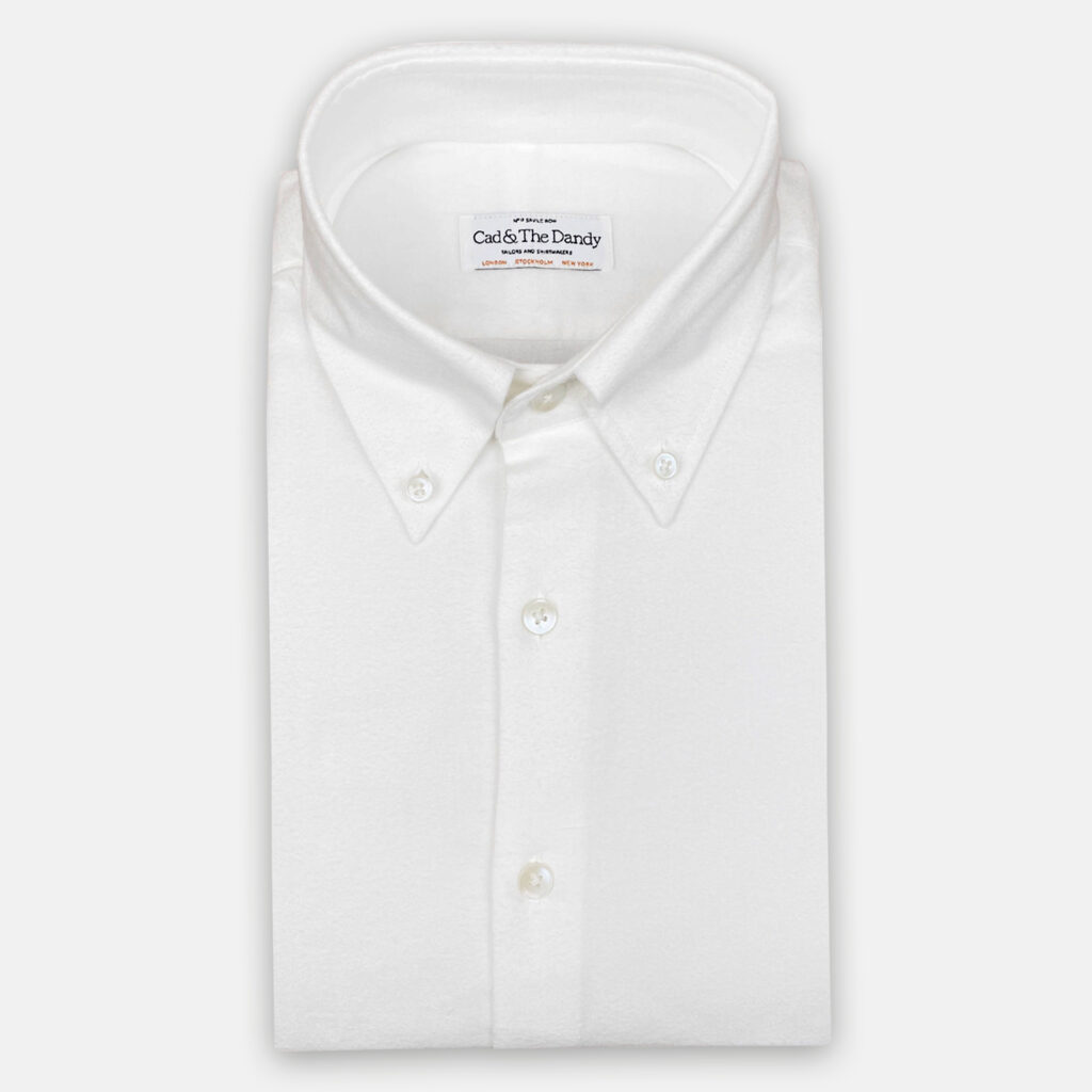 Brushed White Cotton Shirt