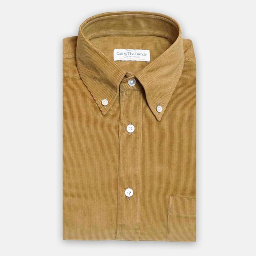 Button Down Tan Cord