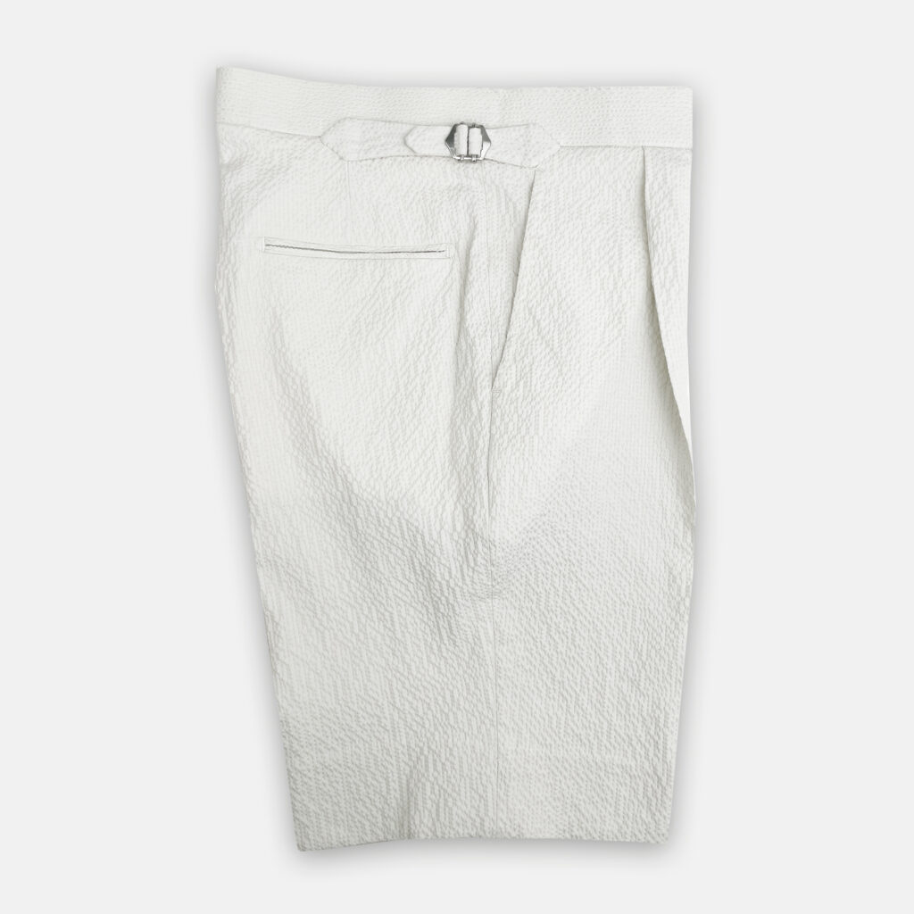 Seersucker Shorts in Off White